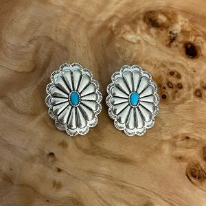 2 for 12 Jewelry!! Silver Tone Metal Southwestern Earrings with Faux Turquoise